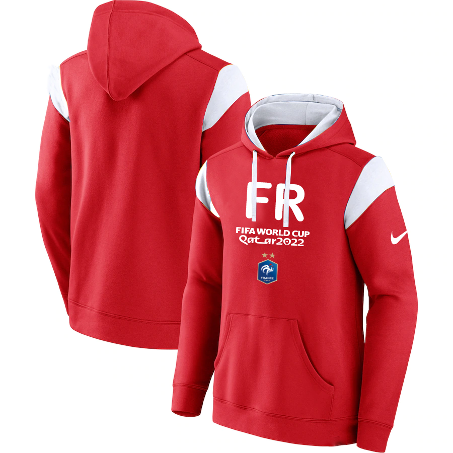 Men's France Red 2022 FIFA World Cup Soccer Hoodie